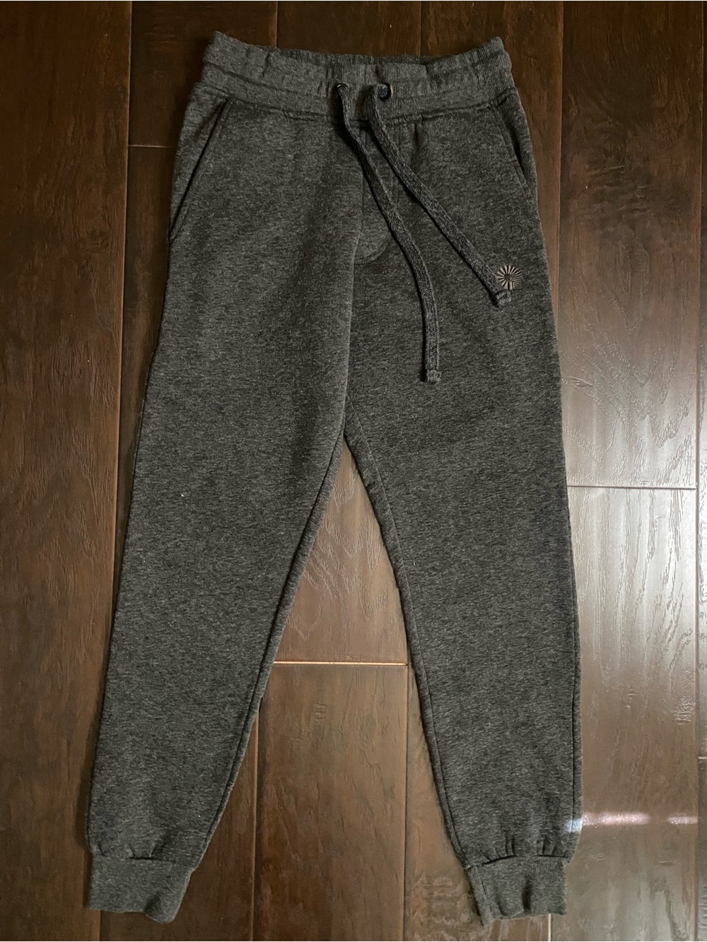 Akademiks Joggers Sweatpants AKDMKS Men Size Medium Grey Front Zipper Pockets